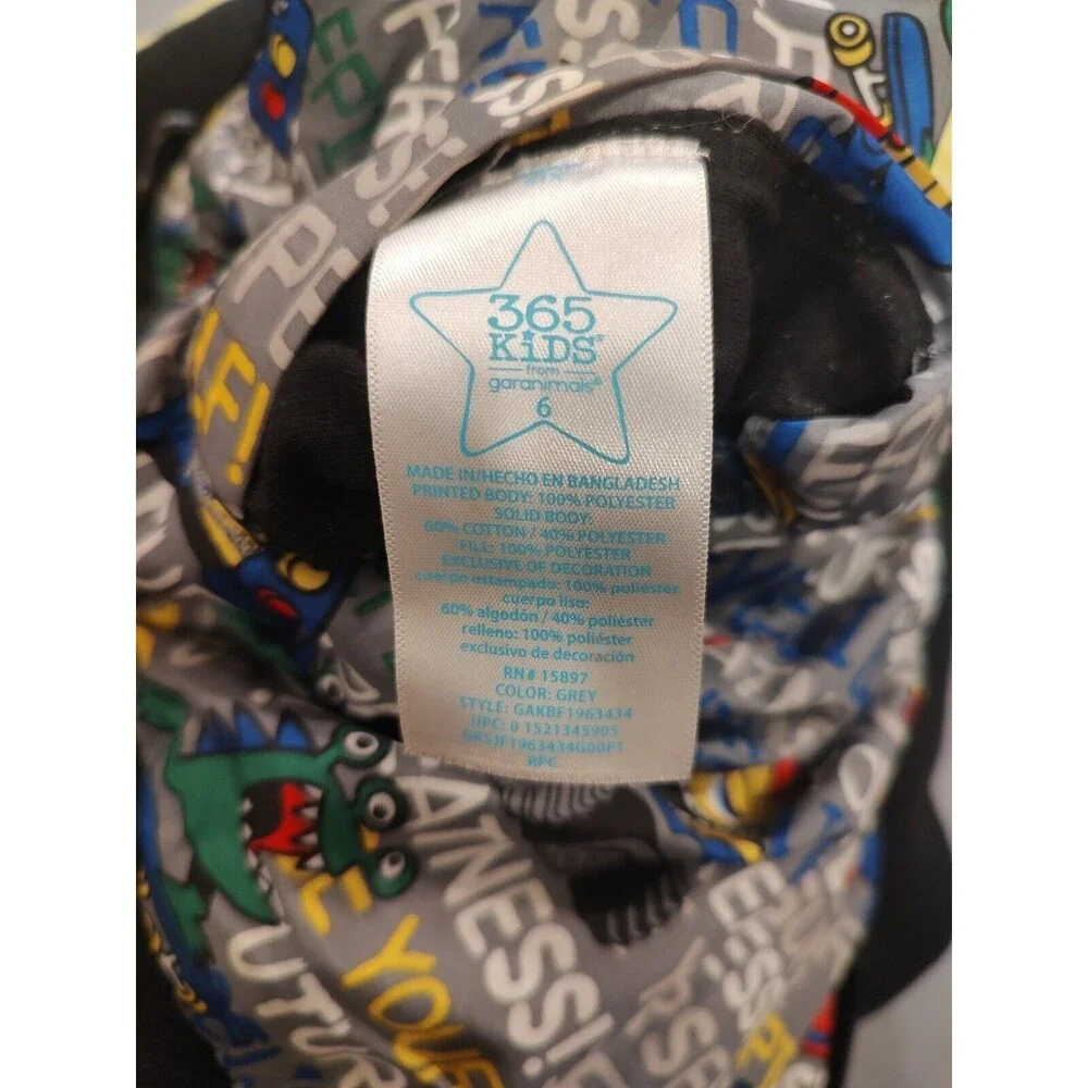 365 Kids From Garanimals Reversible Bomber Jacket-Size 6 Multi Colors Cars